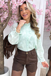 Rosy ruffle blouse - Mint