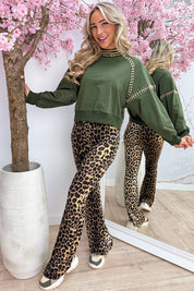 Golden stud sweater - Army