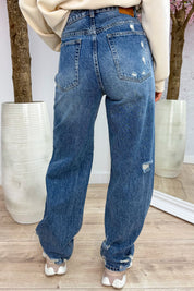 Midnight ripped straight leg jeans - Jeans blue