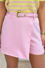 Studded belt skort - Roze