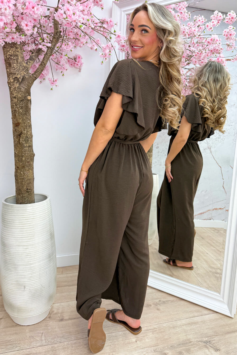 Rio ruffle jumpsuit - Bruin