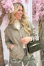 Cool vibes studded jacket - Taupe
