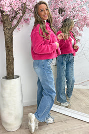 Teddy lover jacket - Fuchsia