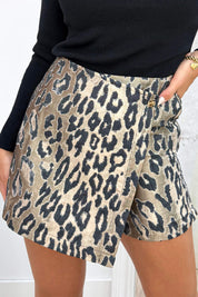 Spot auf Leopard Skort - Taupe