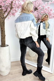 Paris leather look jacket - Wit