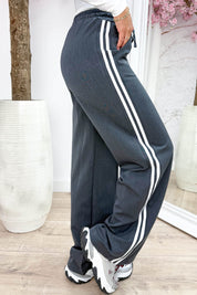 Comfy stripes pants - Dk. grijs