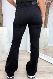 Studded flared jeans 272 - Zwart