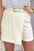 Studded belt skort - Geel