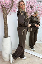 Leopard details comfy co-ord - Bruin