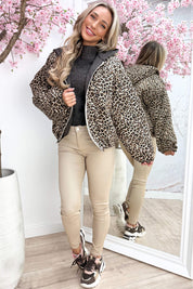 Reversible leo puffer jacket - Bruin