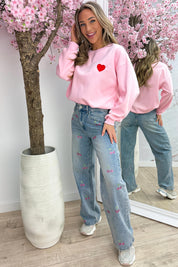 Full of love sweater - Lollypop roze