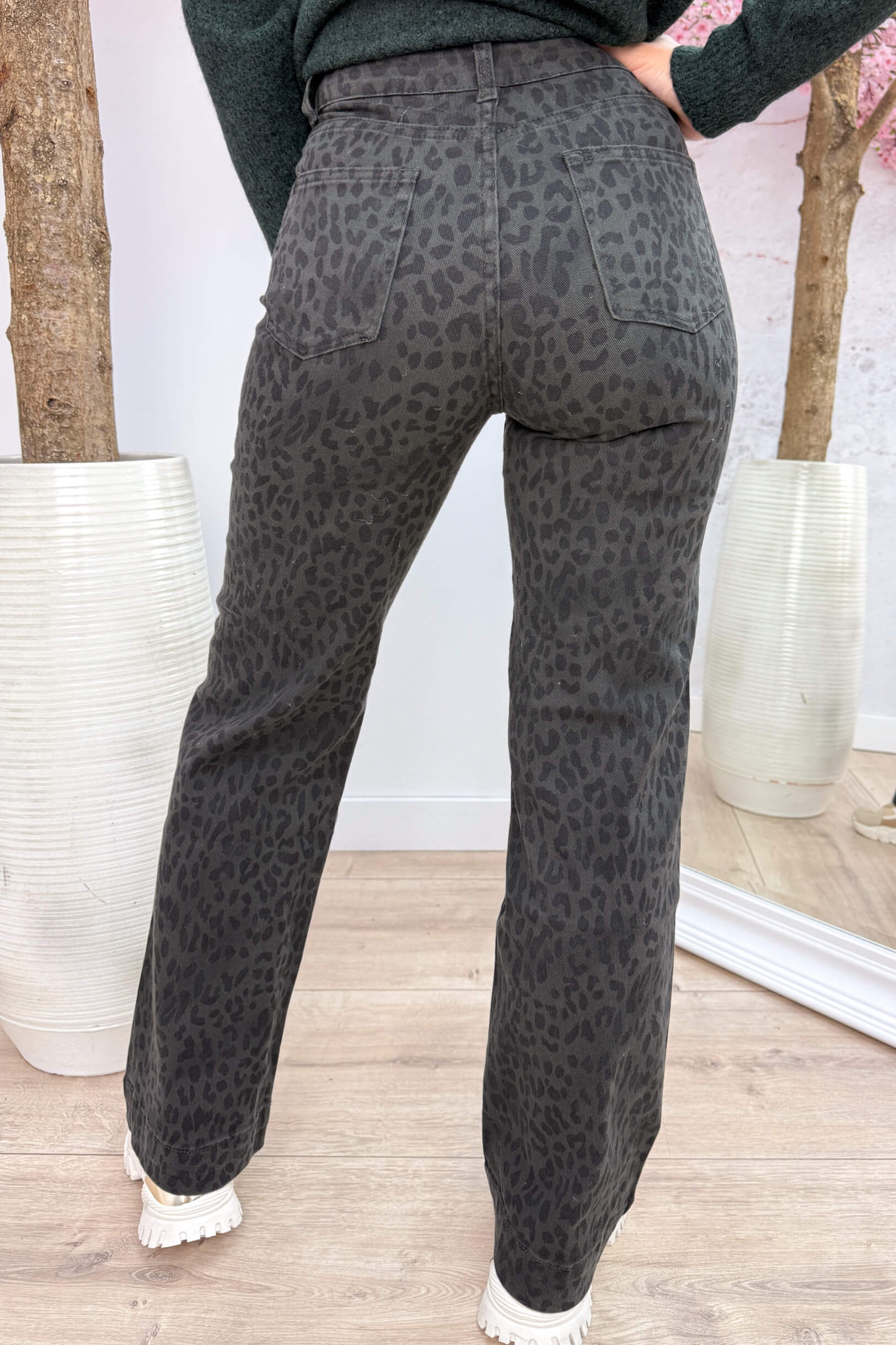 Wild thing wide leg jeans - Dk. grijs