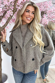 Vilt trenchcoat - Taupe