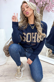 Soho inspired trui - Navy