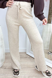 Ribbed comfy pants - Beige