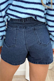 Diamond denim short - Jeans blue