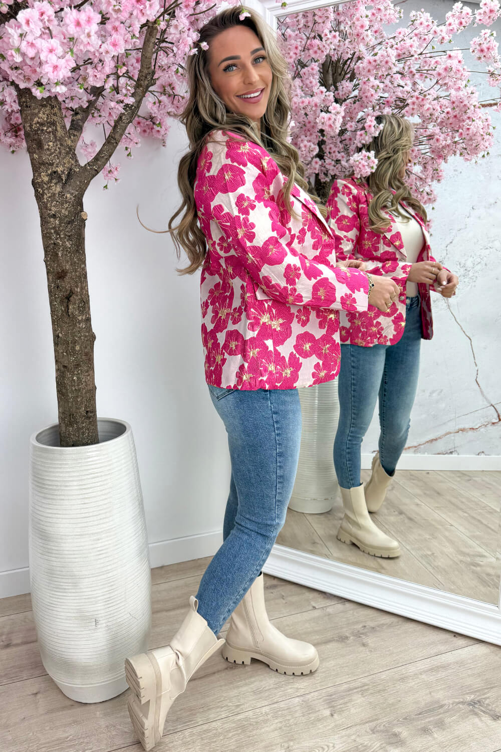 Bloom baby blazer - Fuchsia