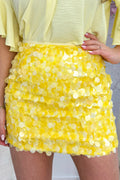 Shine all day sequin skirt - Yellow