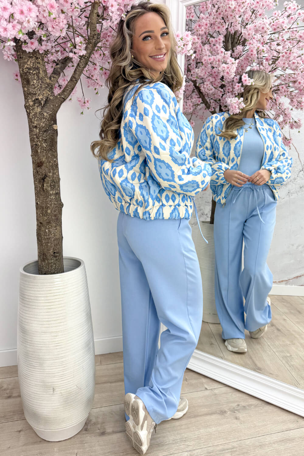 Aztec bomber - Sky blue