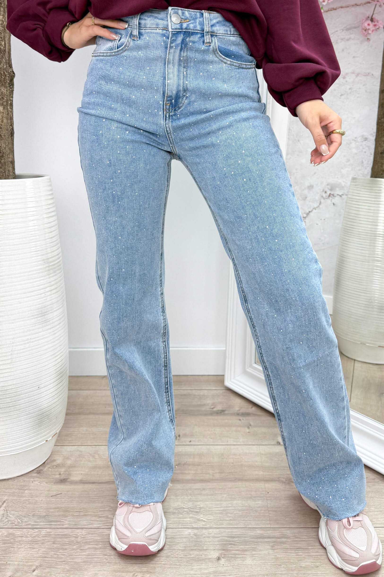 Wide leg diamond jeans RD3193 - Jeans blue