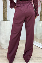 Gold detail pantalon - Bordeaux