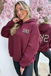 Ski club hoodie - Bordeaux