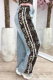 Leopard double jeans - Jeans blue