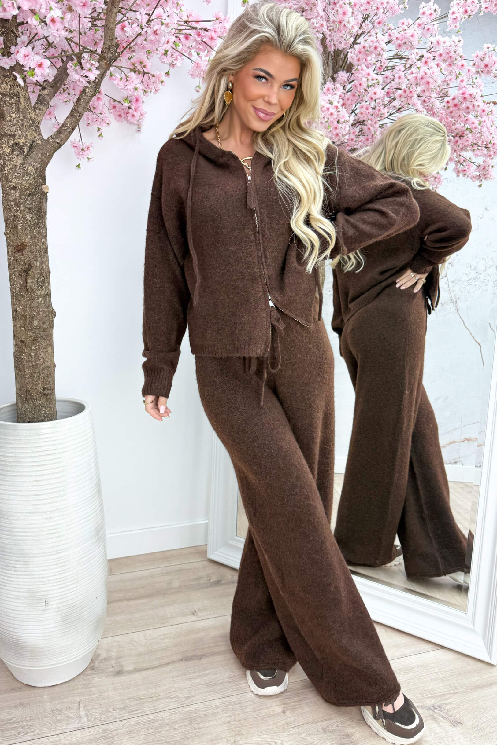 Comfy mood knitted vest - Bruin