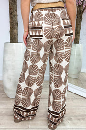 Tulum flowy pants (Incl. riem) - Taupe