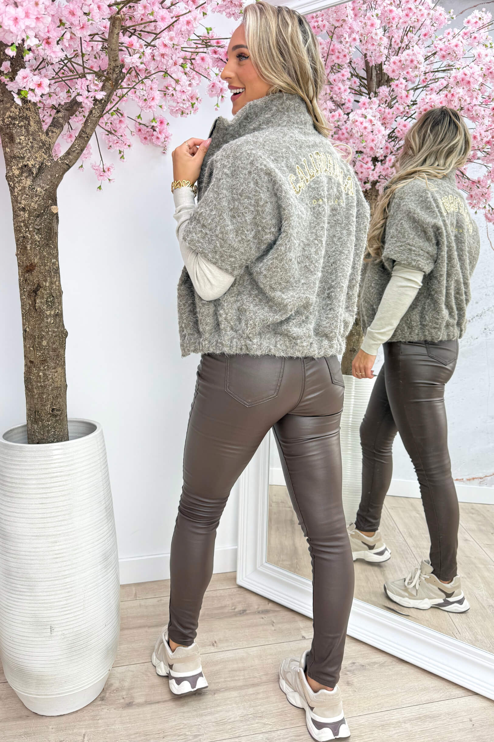 California paillet gilet - Taupe