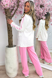 Stripe power blazer - Wit