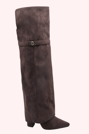 Suede high heels - Bruin