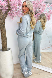 Comfy in diamonds sweater - Lt. grijs