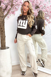 Soft suede NY trui - Bruin