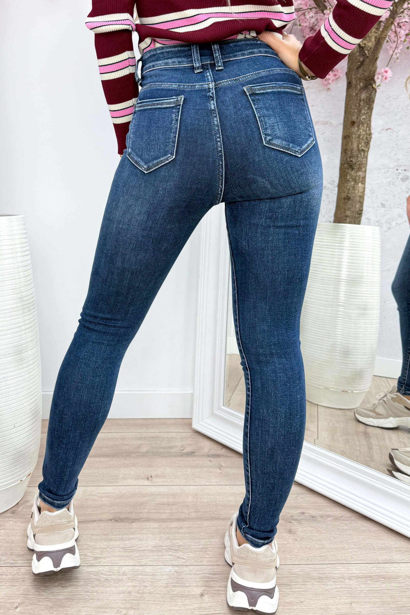 High waist jeans HM5348-1 - Jeans blue