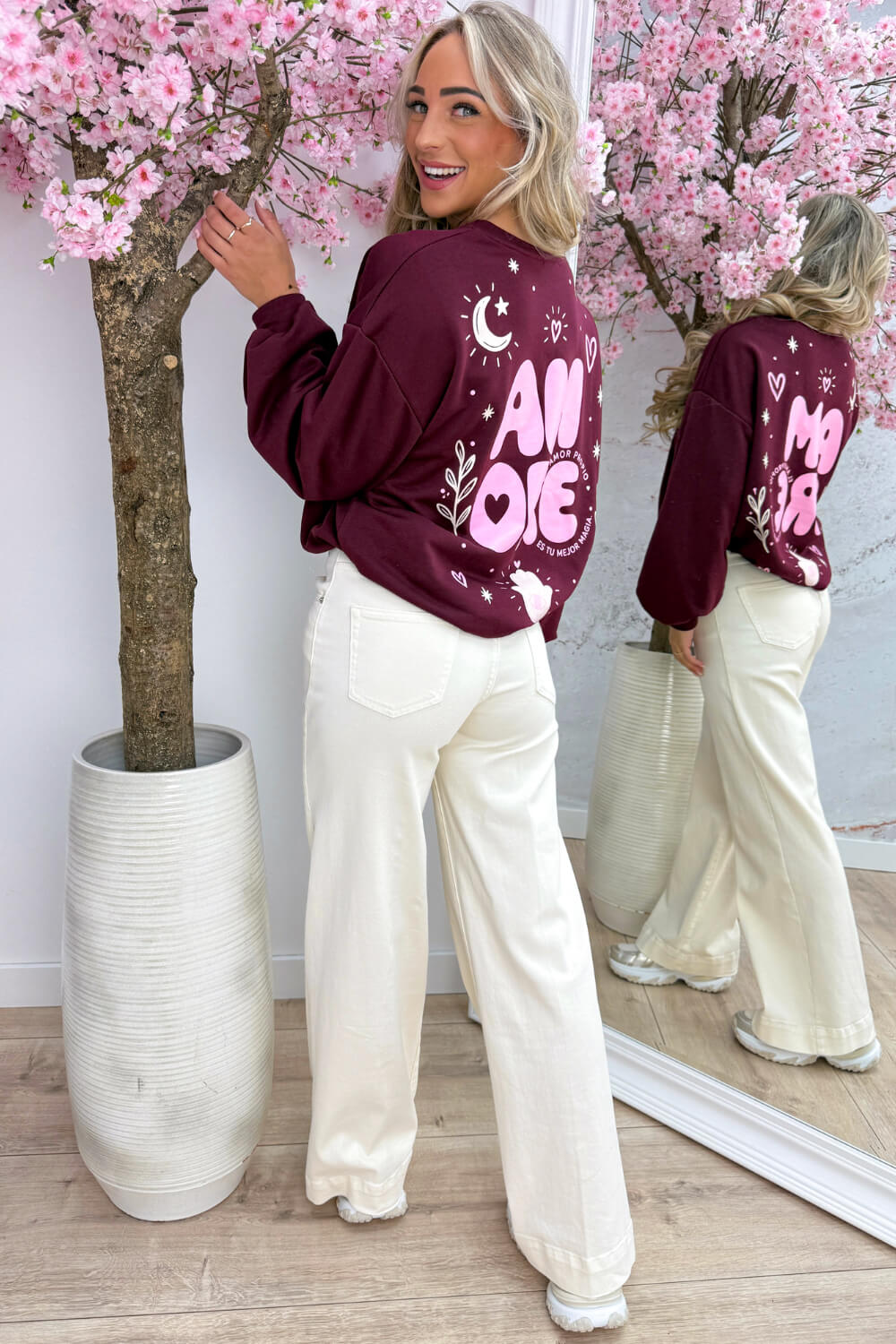 Eye of amore sweater - Bordeaux