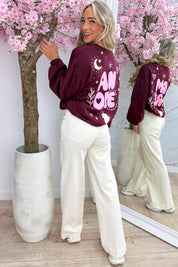 Eye of amore sweater - Bordeaux