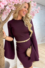 A little extra flare dress - Bordeaux