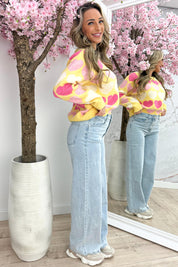 Lots of love trui - Geel