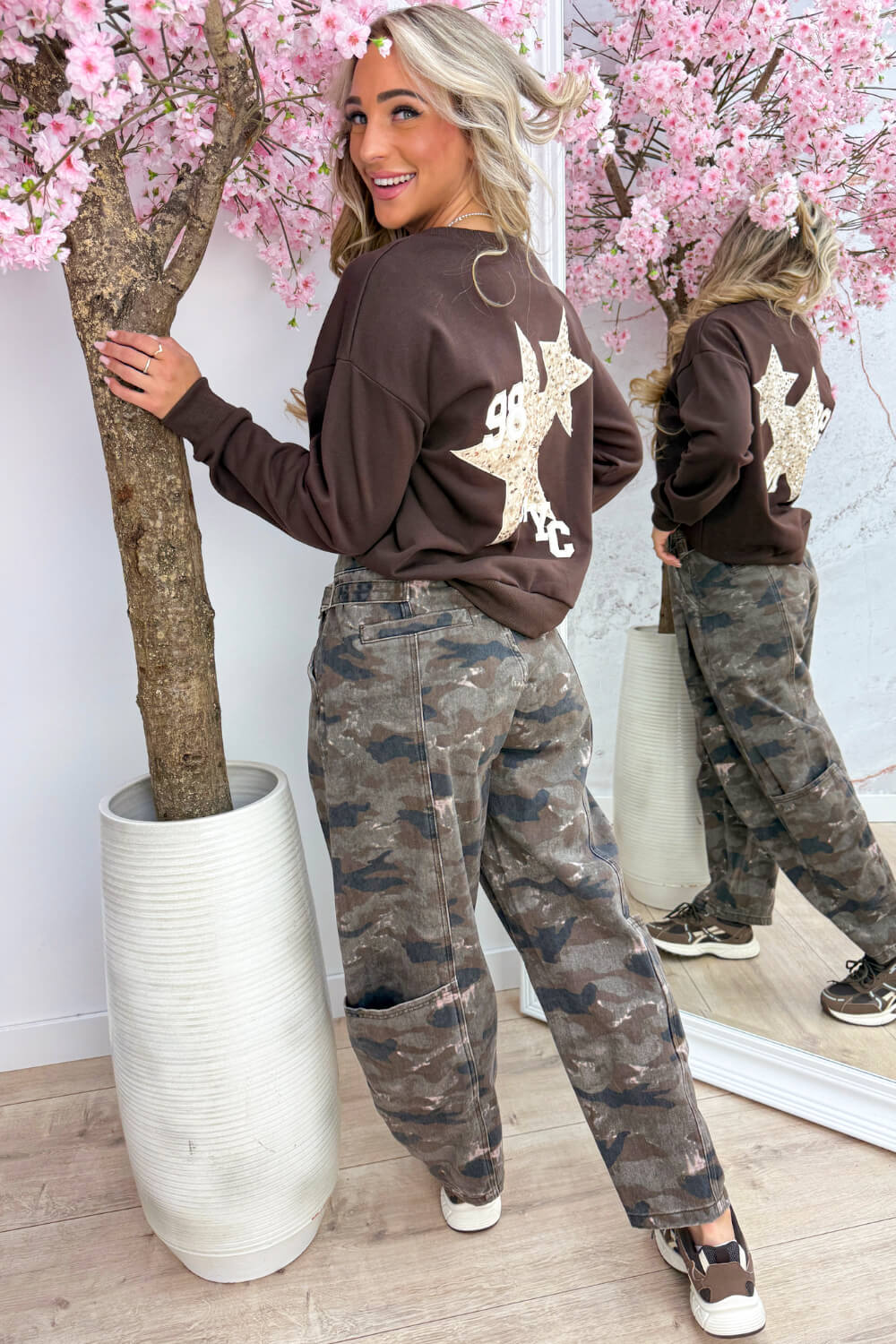 NYC 98 star sequin sweater - Brown