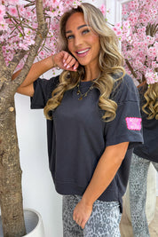 Never say never T-shirt - Dk. grijs