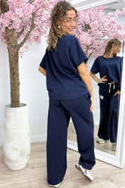 Perfect embleem comfy co-ord long - Navy