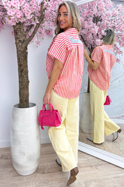 Mon tresor stripe blouse - Geel