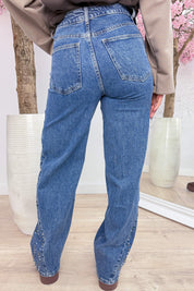 Studs speak louder wide leg jeans - Jeans blue