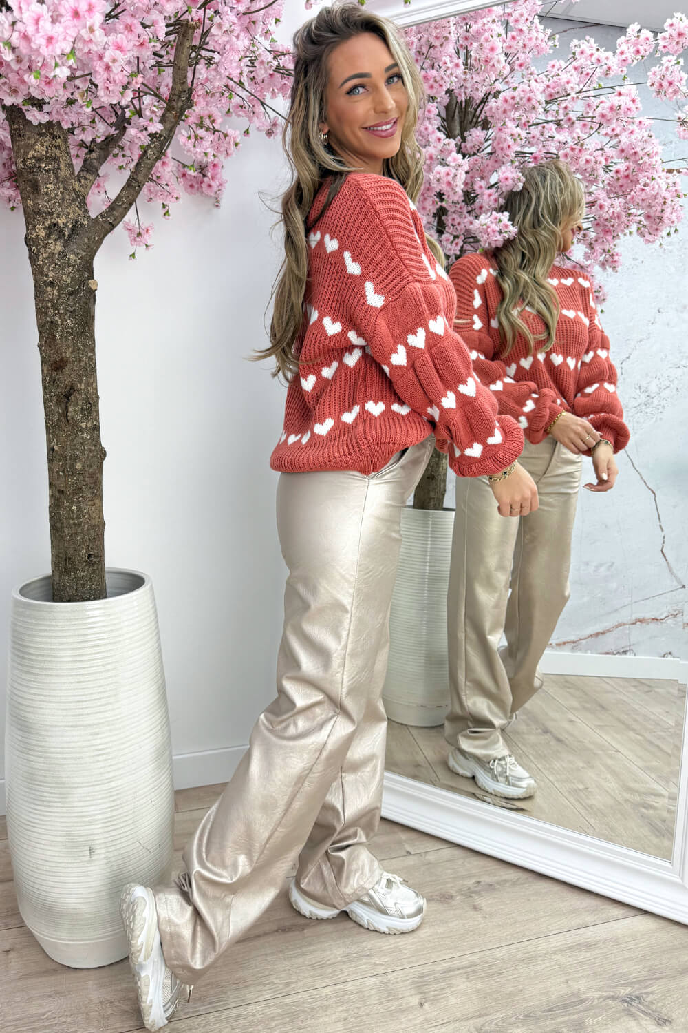 Made with love trui - Terracotta