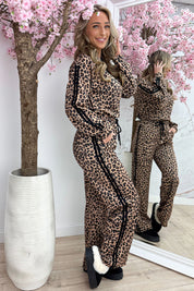 Wild stripe comfy co-ord - Zwart