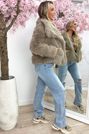 Giacca pelosa 9411 - Taupe