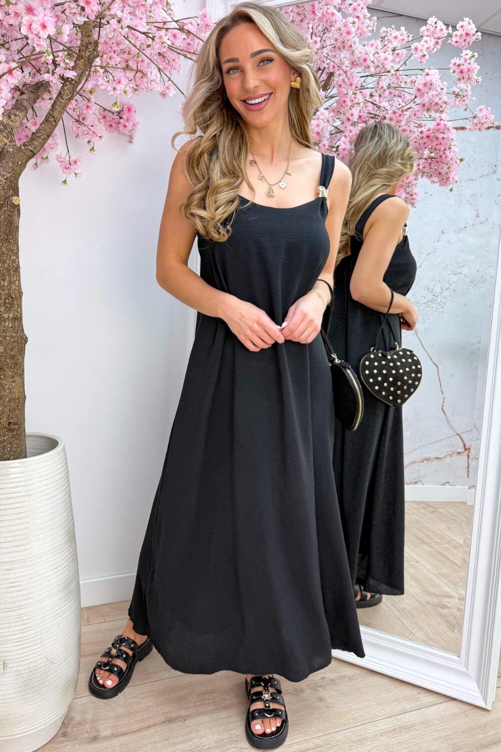 Golden hour maxi dress - Zwart