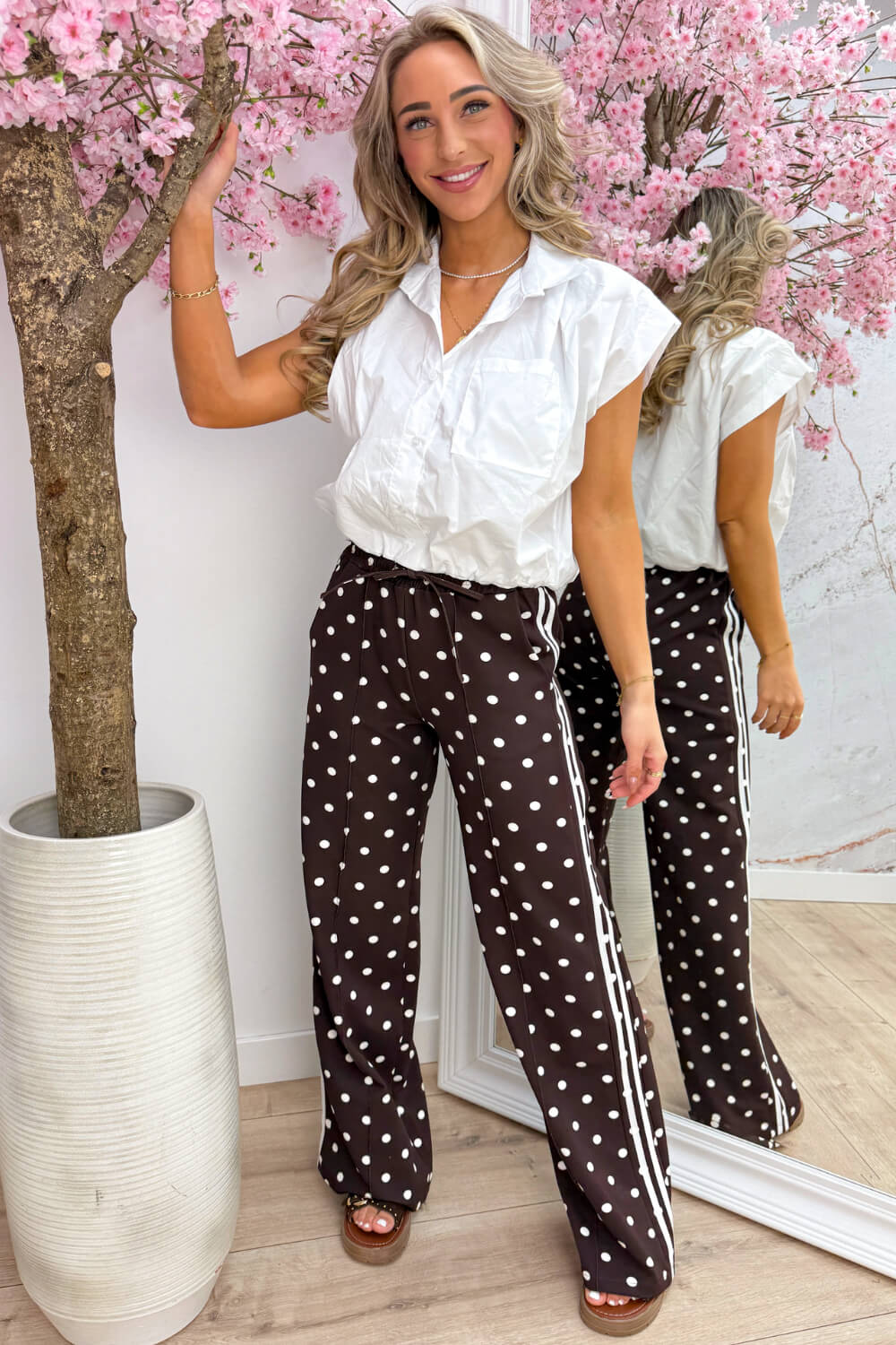 Famous cotton blouse - Wit