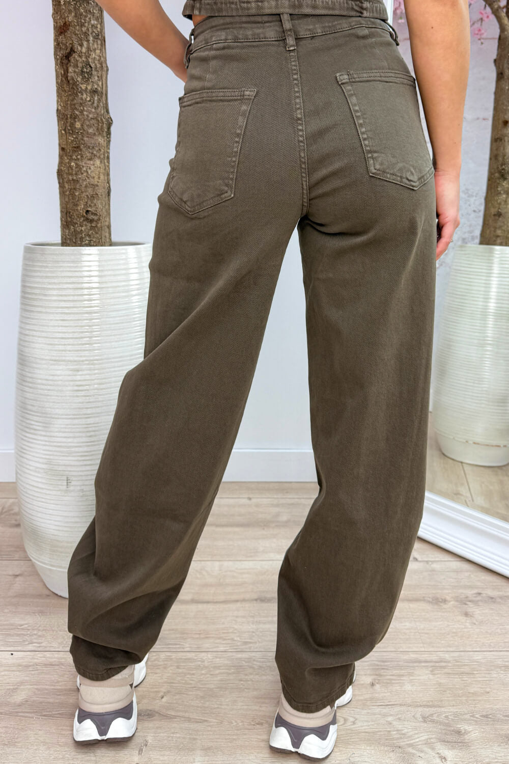 Denim on point balloon jeans - Bruin